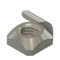 MODULAR SOLUTIONS ZINC PLATED FASTENER<BR>5/16" SQUARE NUT W/POSITION FIX